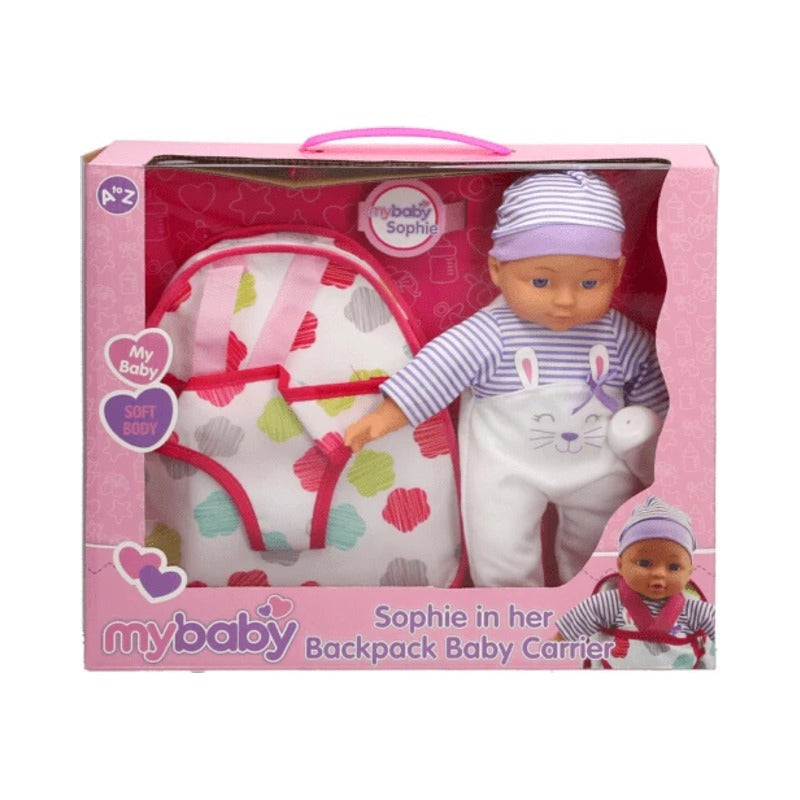 My Baby Sophie Baby with Backpack Car Seat Doll Set 🇬🇧
