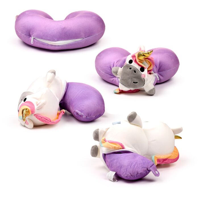 Swapseazzz Adoracorns Unicorn 2-in-1 Plush Travel Pillow & Toy 🇬🇧