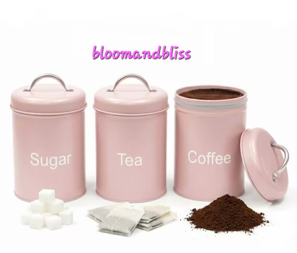 ADEPTNA 3pcs Tea Coffee Sugar Canister Set 🇨🇳
