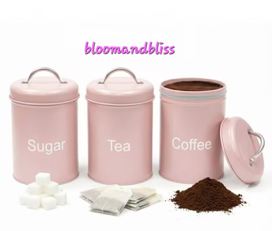 ADEPTNA 3pcs Tea Coffee Sugar Canister Set 🇨🇳