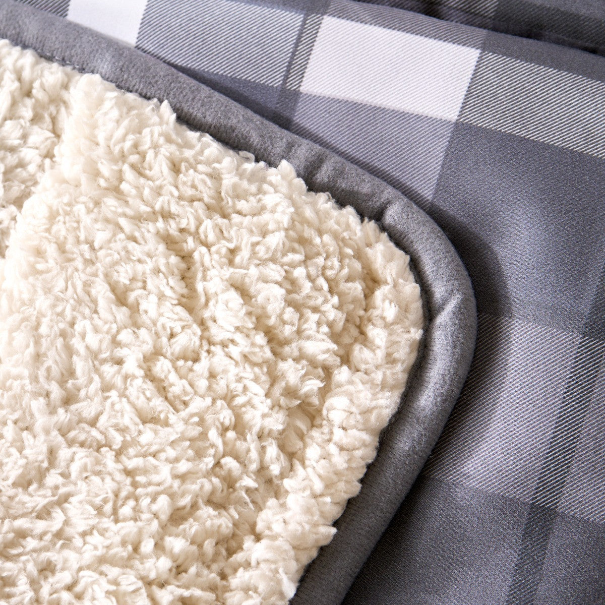 Coverless Check 10.5 Tog Duvet Set - Grey 🇬🇧