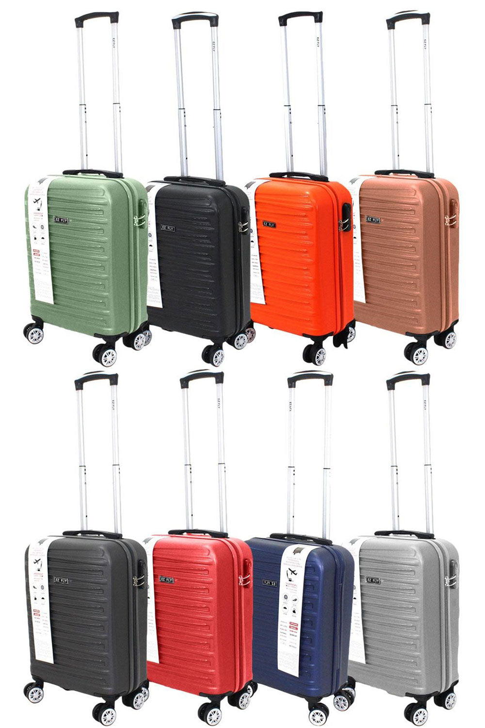 Lightweight Hard Shell Cabin Suitcase – 4 Wheel Spinner Travel Luggage 🇬🇧