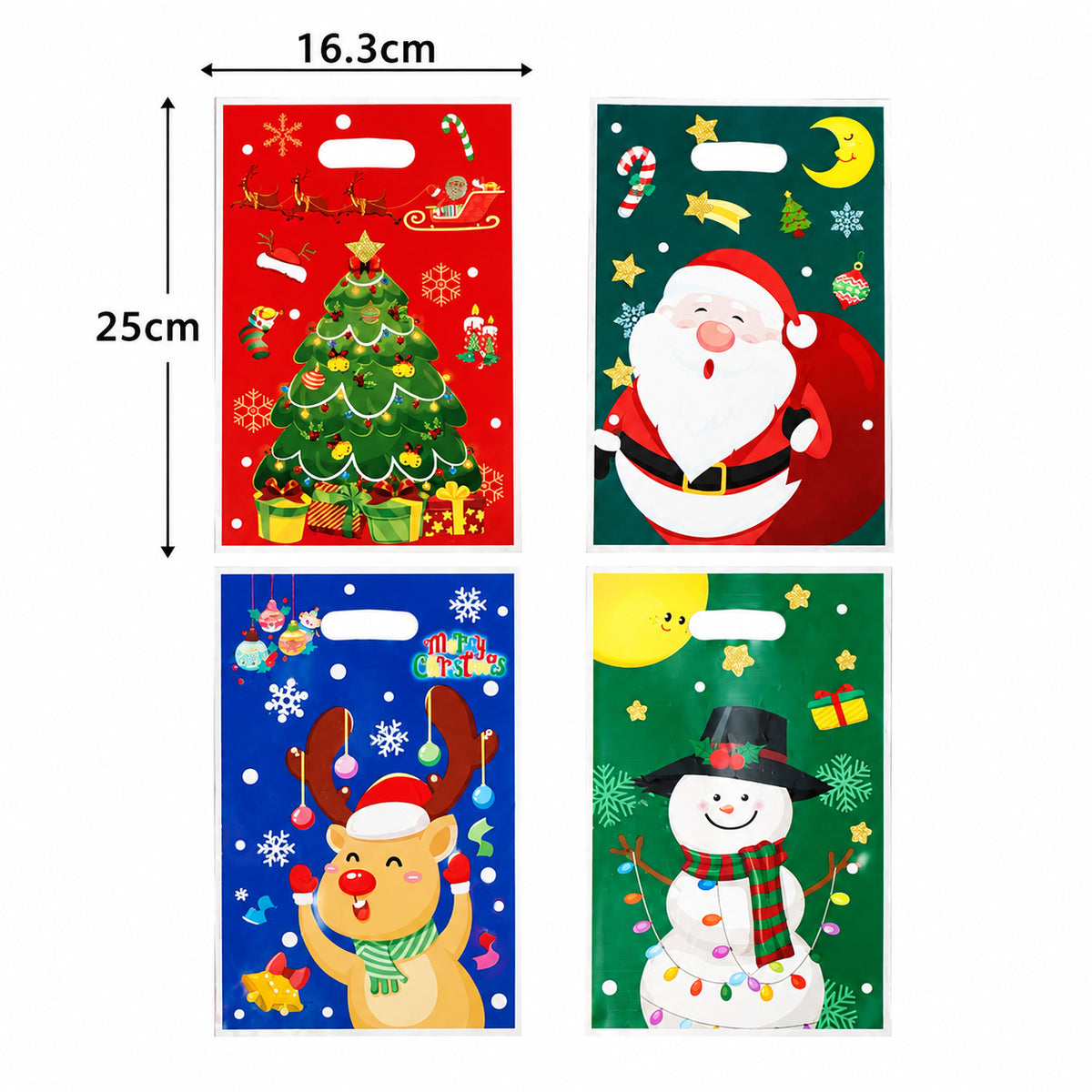 50pcs Christmas Gift Bags 4 Designs 🇬🇧