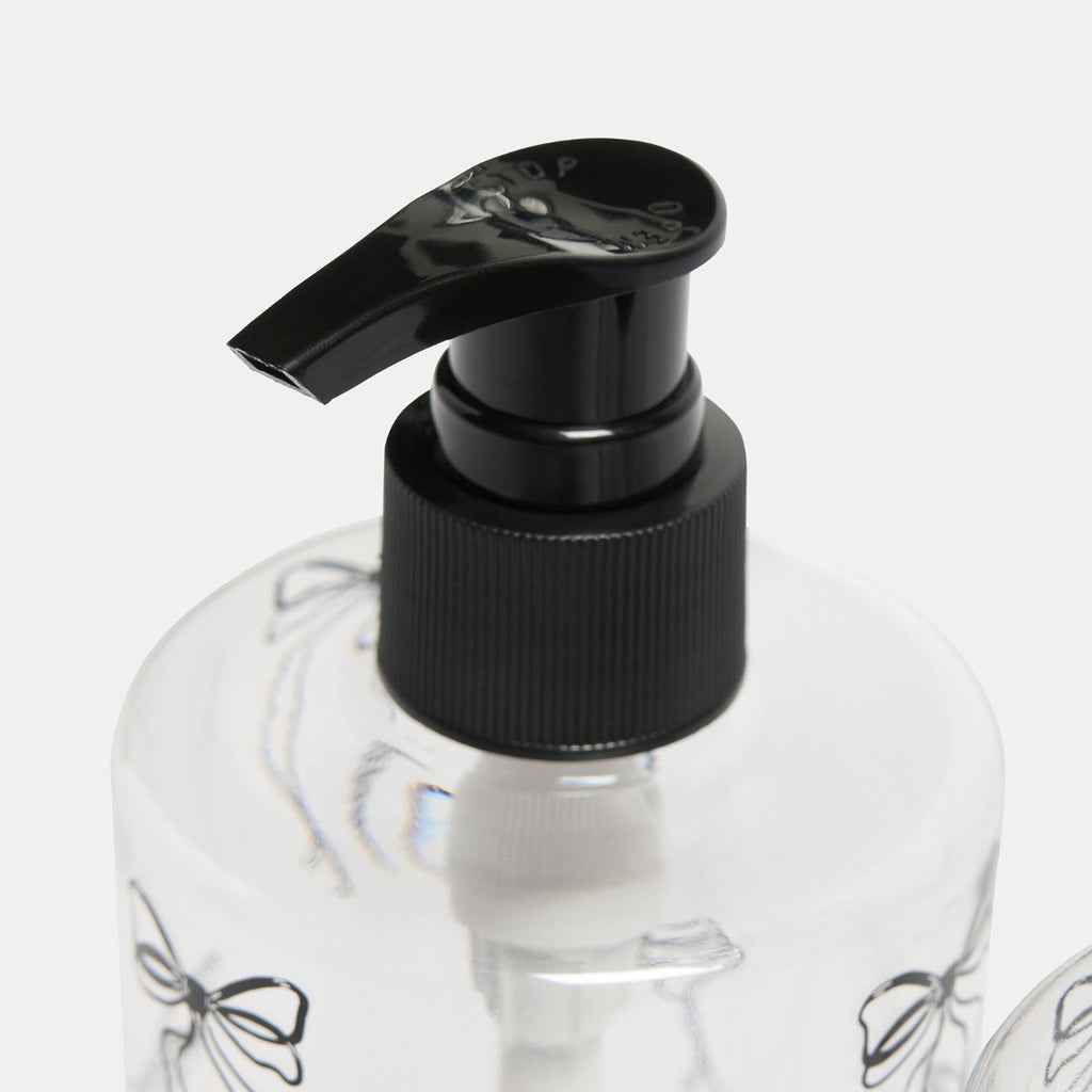 Bows Dispenser Bottles, Clear/Black - 3 Pack 🇬🇧