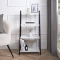 Manhattan Marble Effect 4-Tier Shelving Unit - Black/White 🇬🇧