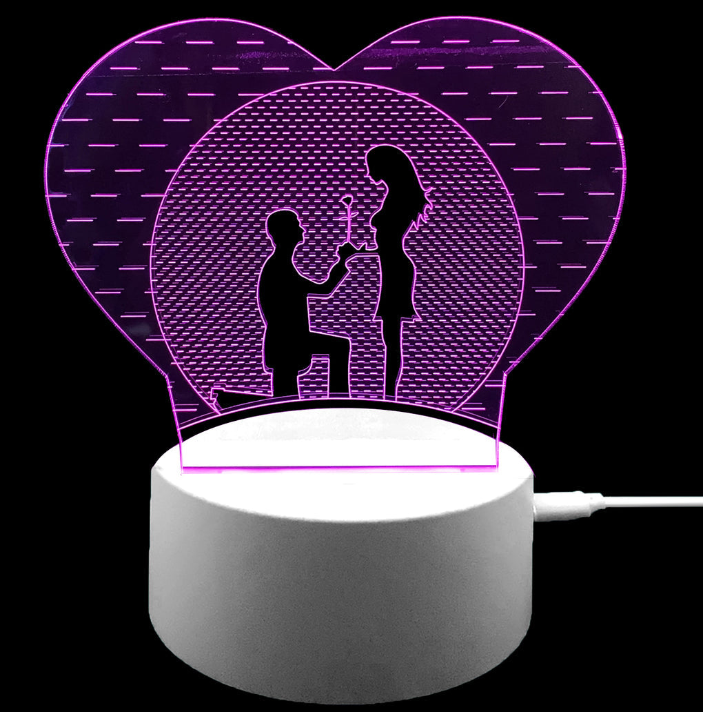3D Illusion Night Lamp Heart 🇬🇧