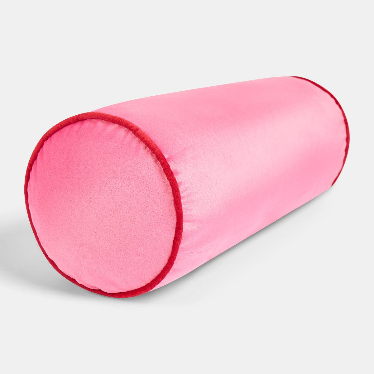 Matte Velvet Bolster Cushion - Pink/Red 🇬🇧