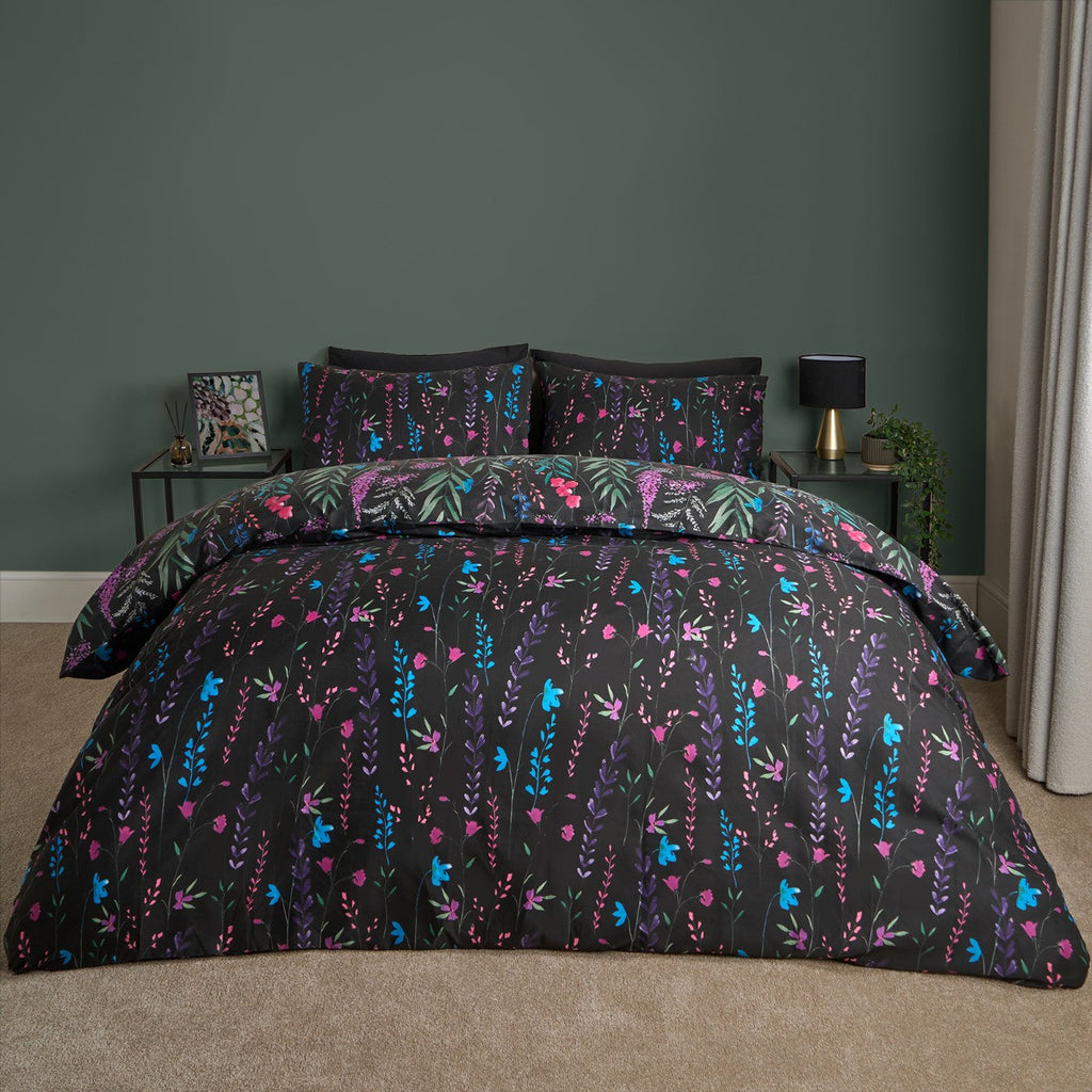 Botanics Stems Duvet Cover Set - Black 🇬🇧