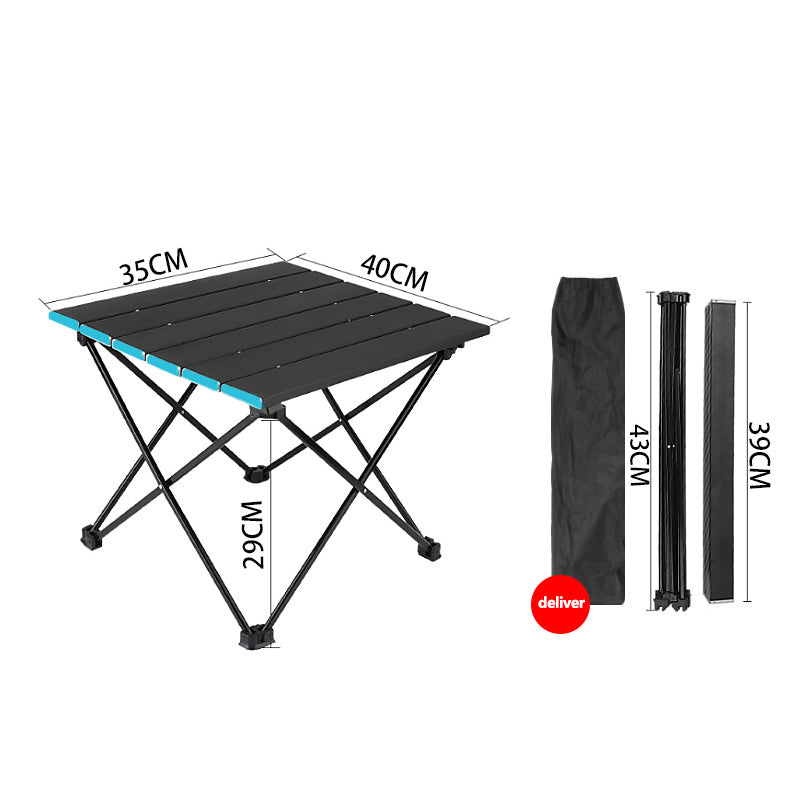 Folding Portable Camping Table Aluminum Collapsible Table Top Ultralight Compact for Outdoor 🇬🇧