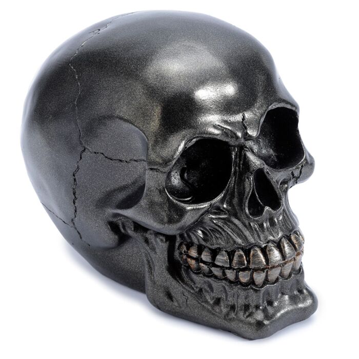 Gothic Metallic Black Skull Ornament 🇬🇧