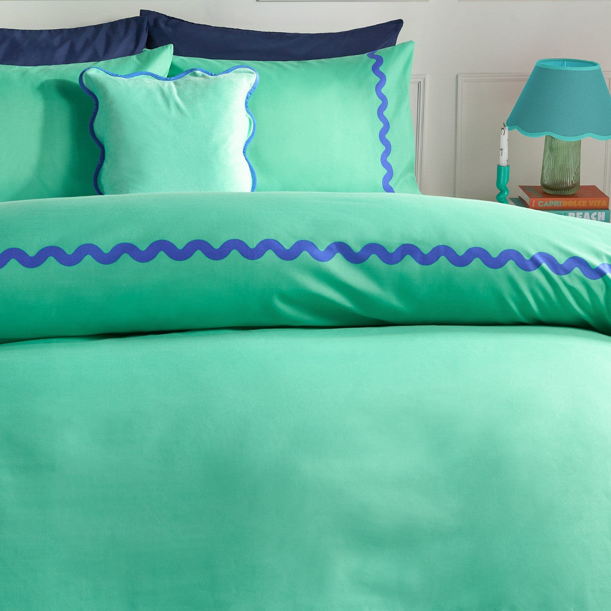 Wave Edge Duvet Set - Green/Blue 🇬🇧