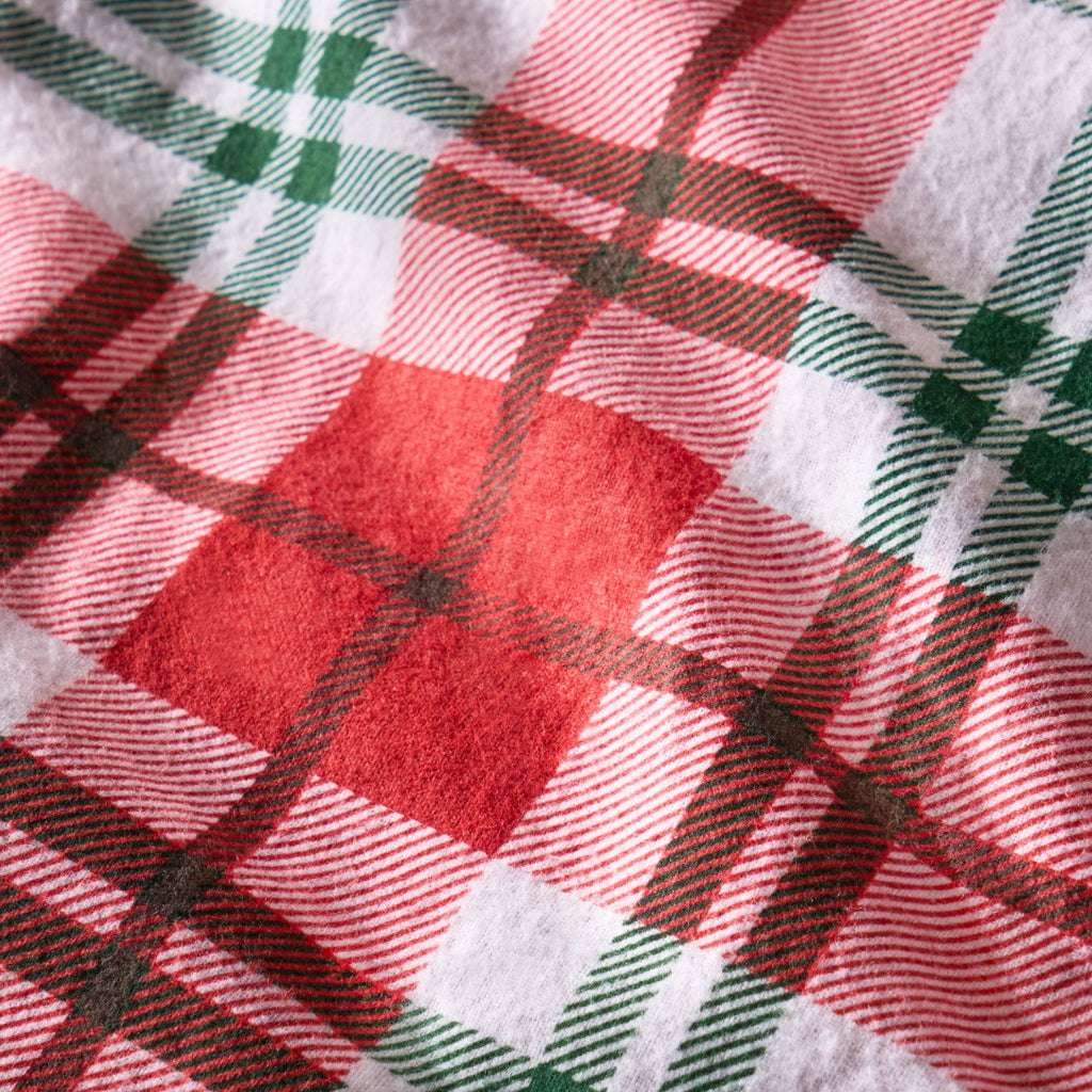 Traditional Christmas Check Brushed Cotton Duvet Cover Set - Red 🇬🇧