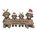 Christmas Highland Cows with Sign Ornament 🇬🇧