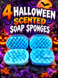 4 Halloween Scented Soap Sponges 🇬🇧