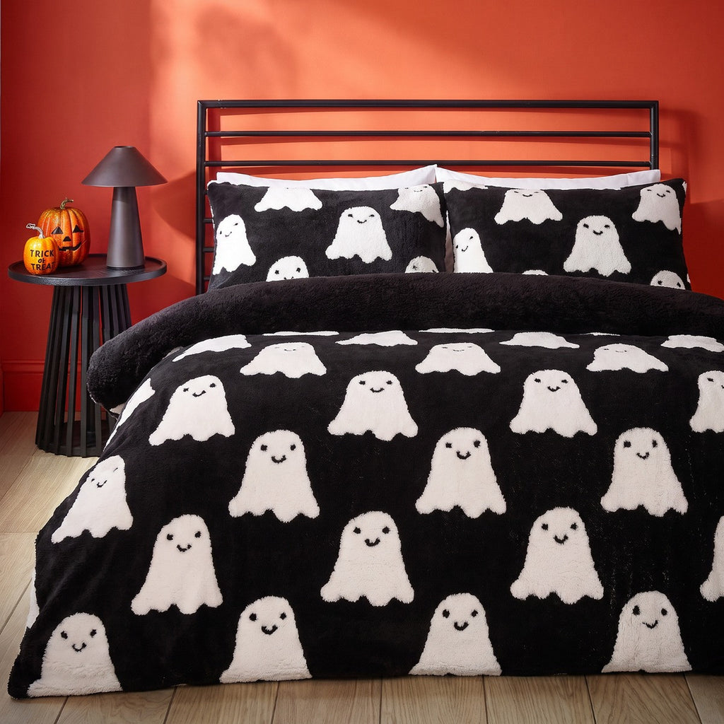 Tufted Ghost Teddy Duvet Set - Black 🇬🇧