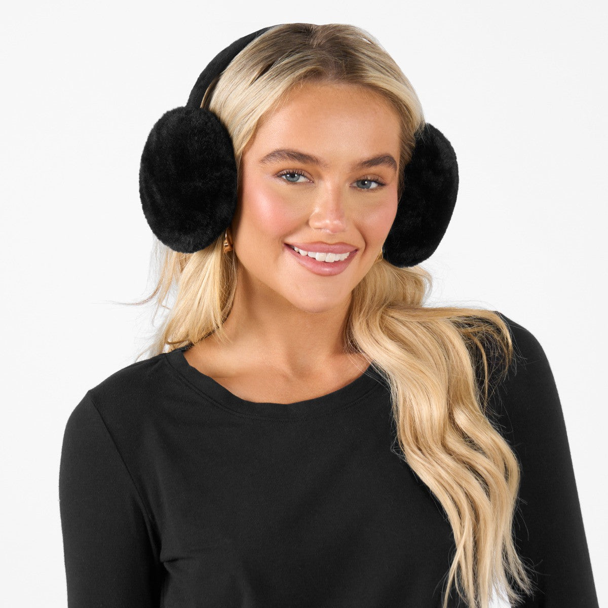 Faux Fur Ear Muff - Black 🇬🇧
