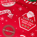 Santa Stop Here Slogan Reversible Duvet Cover Set, Red/White - Single 🇬🇧