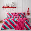 Christmas Stripe Piped Edge Duvet Cover Set - Multi 🇬🇧