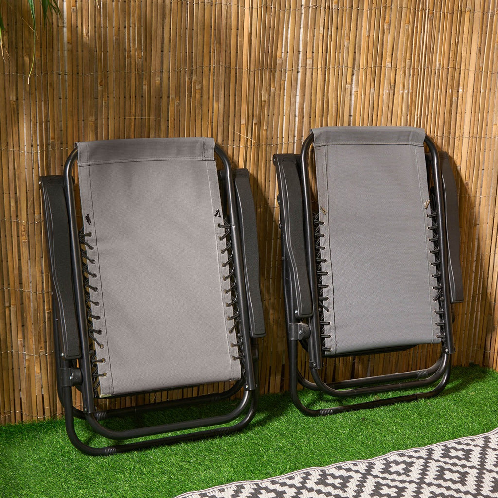 2 Pack Zero Gravity Sun Lounging Garden Chairs 🇬🇧