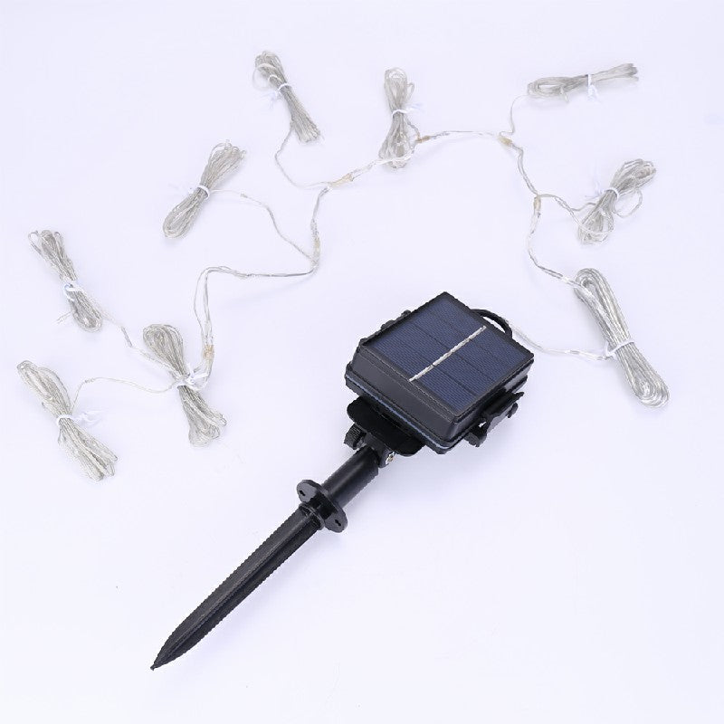 Waterproof Battery Powered Garden Parasol Umbrella Chain 104 Led Lights 8 Strings Fairy Lights - Cool Light 🇬🇧