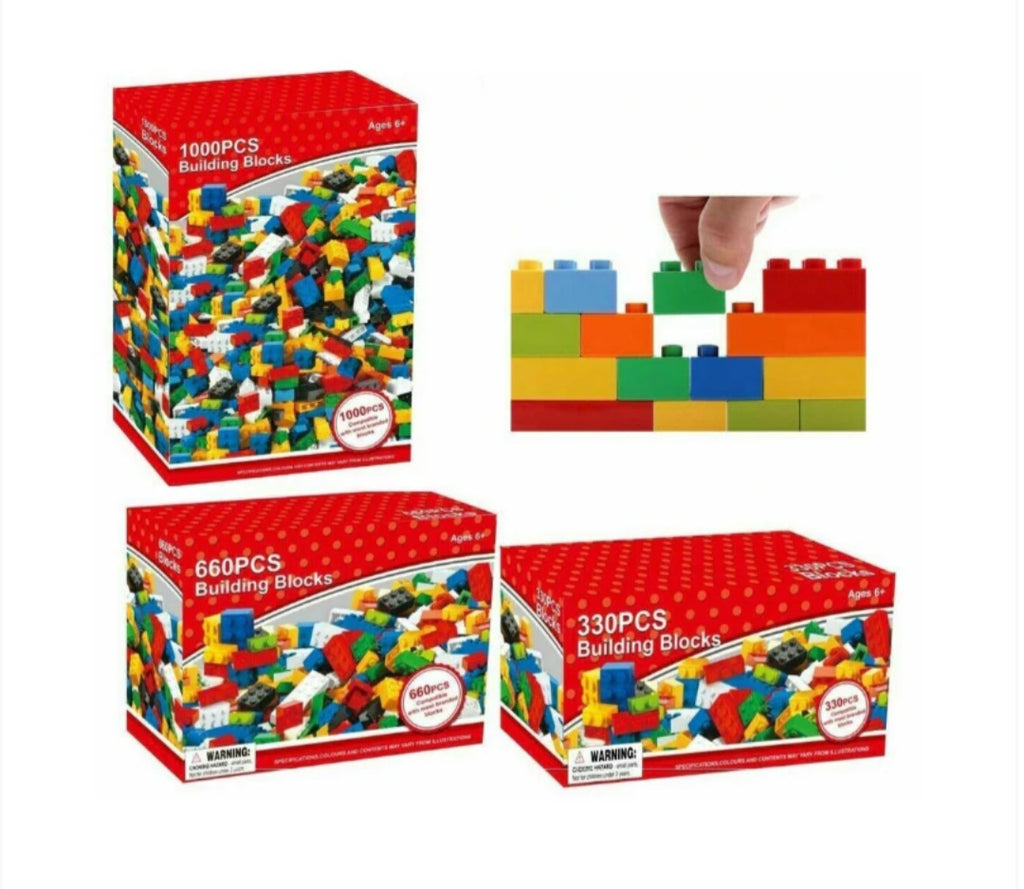 Building Blocks Assorted Size & Colours 660 Piece Set 🇬🇧