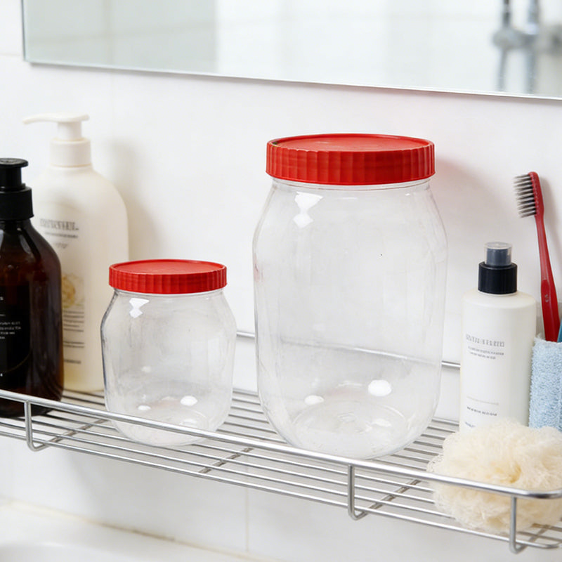 1500mL + 500mL Plastic Food Storage Jar with Lids Kitchen Pet Food Storage Jar Reusable Freezer Storage Containers 🇬🇧