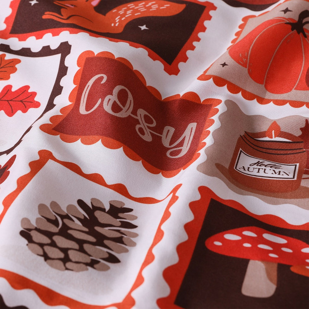 Autumn Pumpkin Duvet Cover Set - Multi 🇬🇧