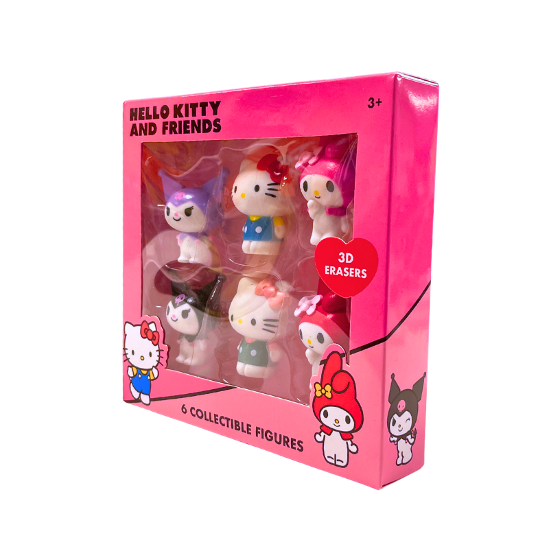 Hello Kitty 3D erasers 6 Pack 🇬🇧