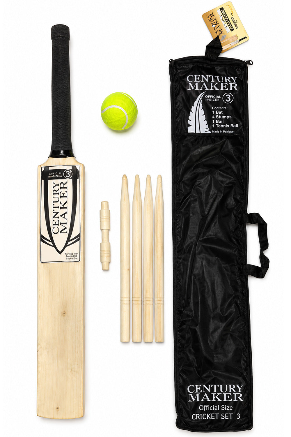 Kids Wooden Cricket & Baseball Set with Mesh Carry Bag 🇬🇧