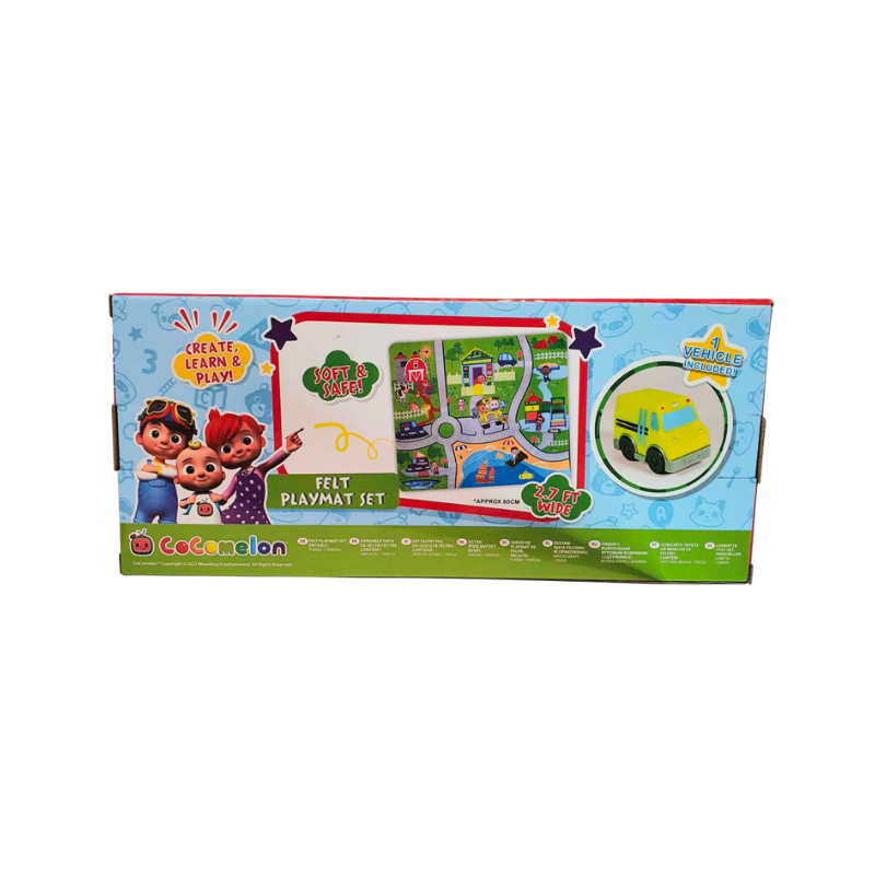 Cocomelon Giant Felt Playmat Set + 4 x Vehicles 🇬🇧