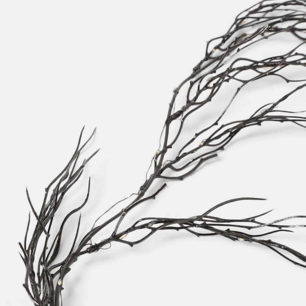 Light Up Branch Garland, Black - 1.8m 🇬🇧
