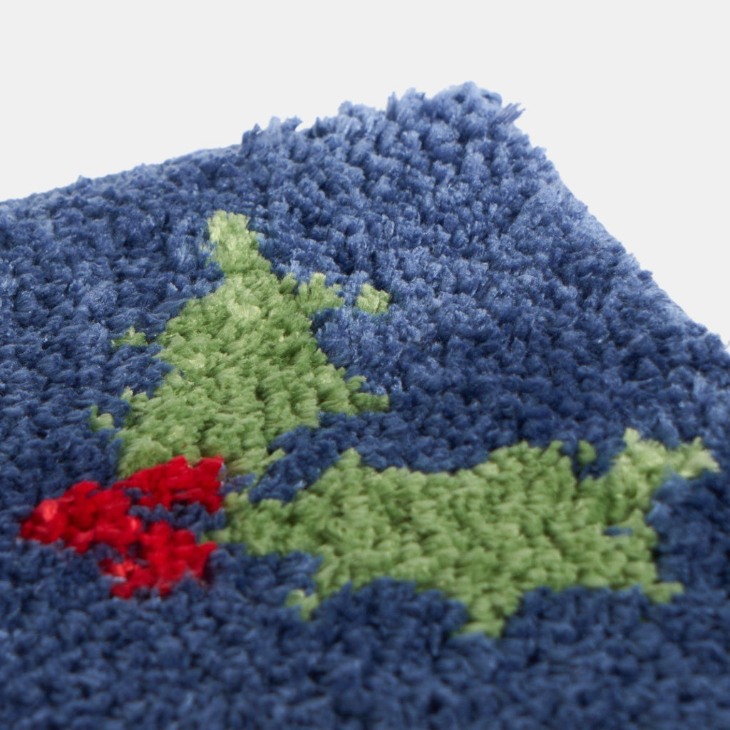 Gingerbread Pedestal Mat & Toilet Seat Cover - Navy 🇬🇧