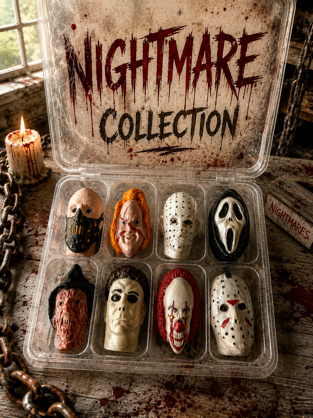 👻 3D Hand-Painted Nightmare Wax Collection 🇬🇧
