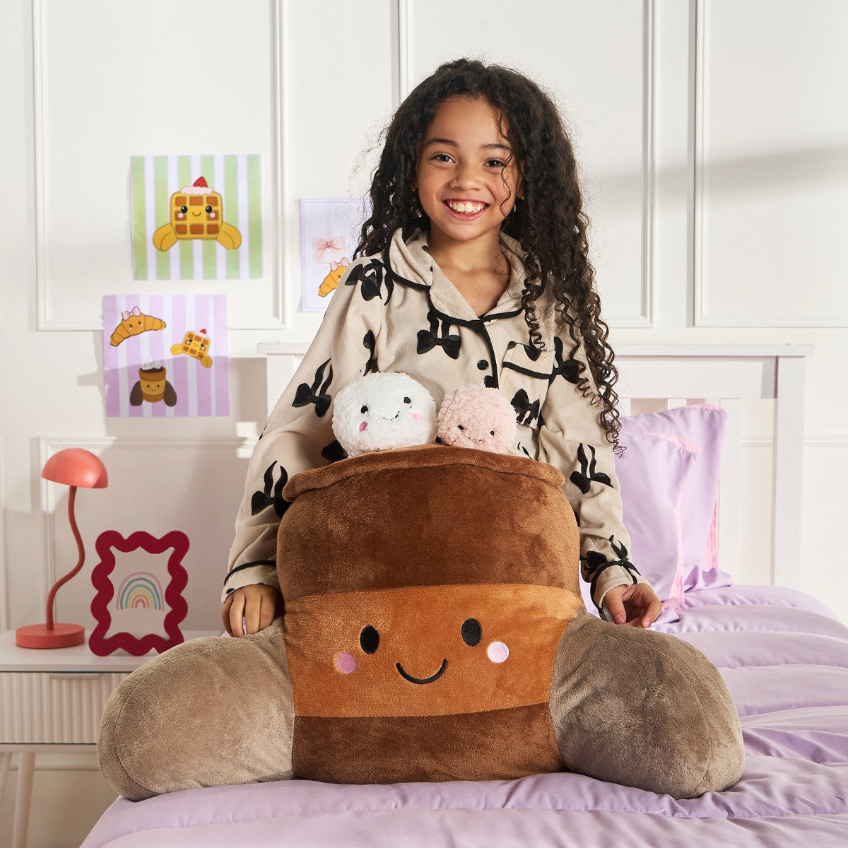 Hugo The Hot Chocolate Cuddle Cushion - Brown 🇬🇧