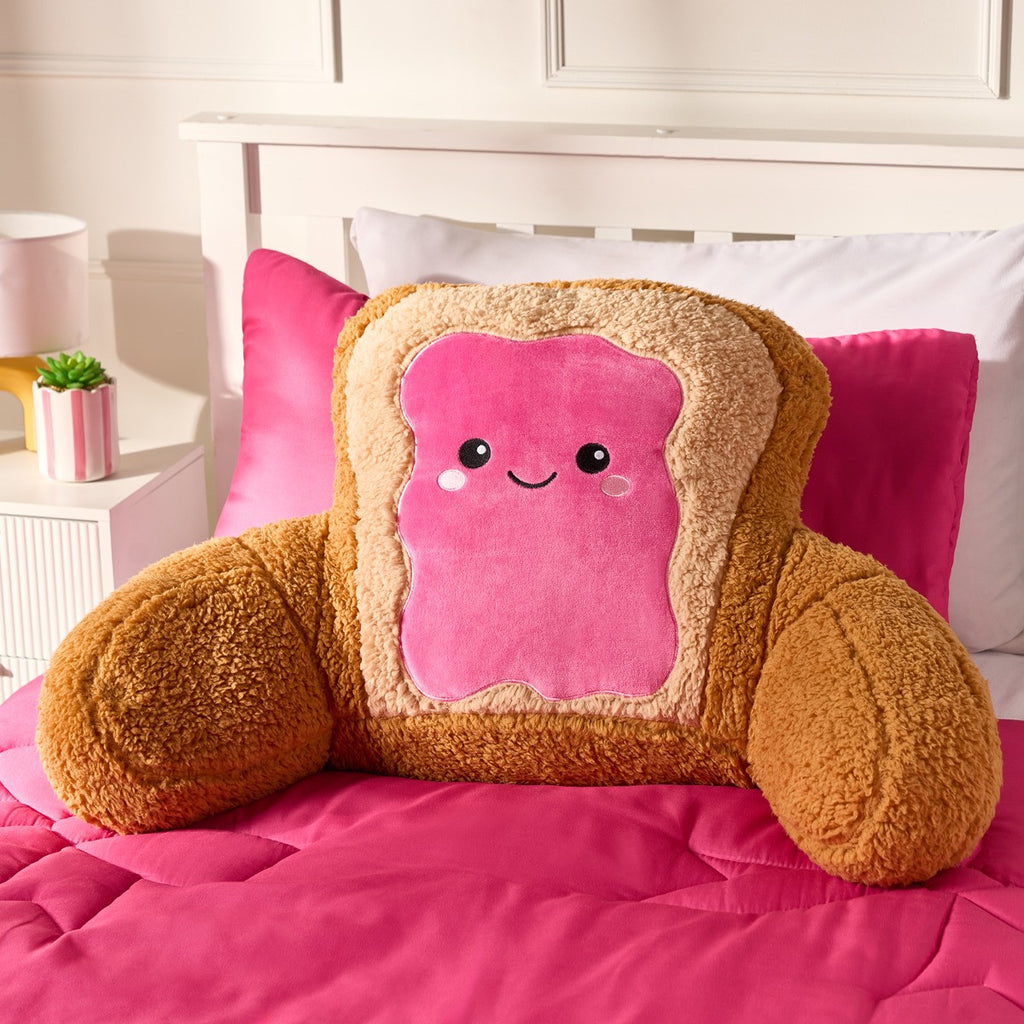 Rosie The Jam Toast Cuddle Cushion - Hot Pink/Natural 🇬🇧