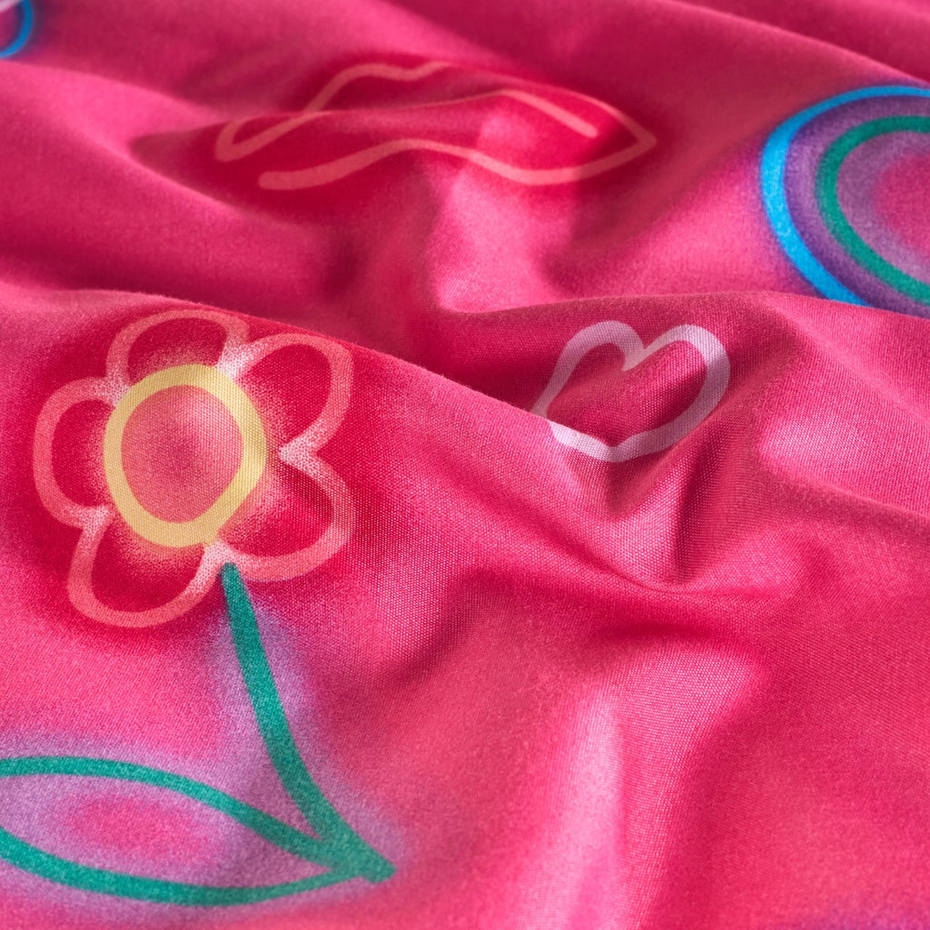Neon Lights Duvet Cover Set - Magenta 🇬🇧