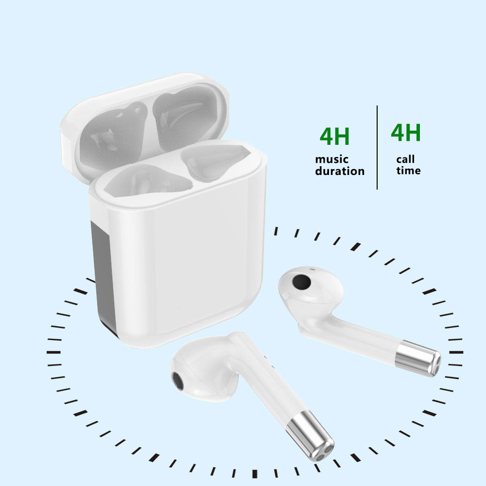 Wireless Bluetooth 5.3 In-Ear Earphones Battery LED Display for iPhone Samsung Android Phones - White 🇬🇧