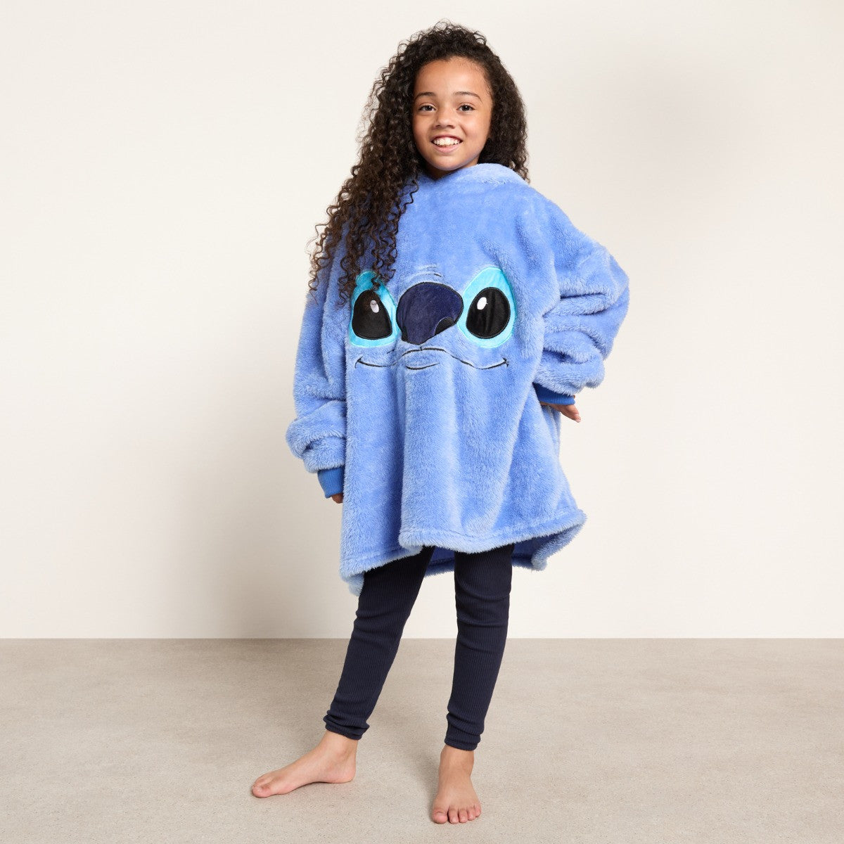 Supersoft Kids Stitch Character Hoodie Blanket - Blue 🇬🇧