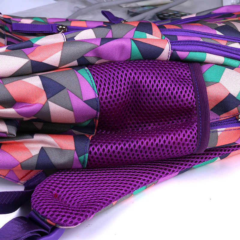 Geometric Pattern Backpack for kids - Purple 🇬🇧