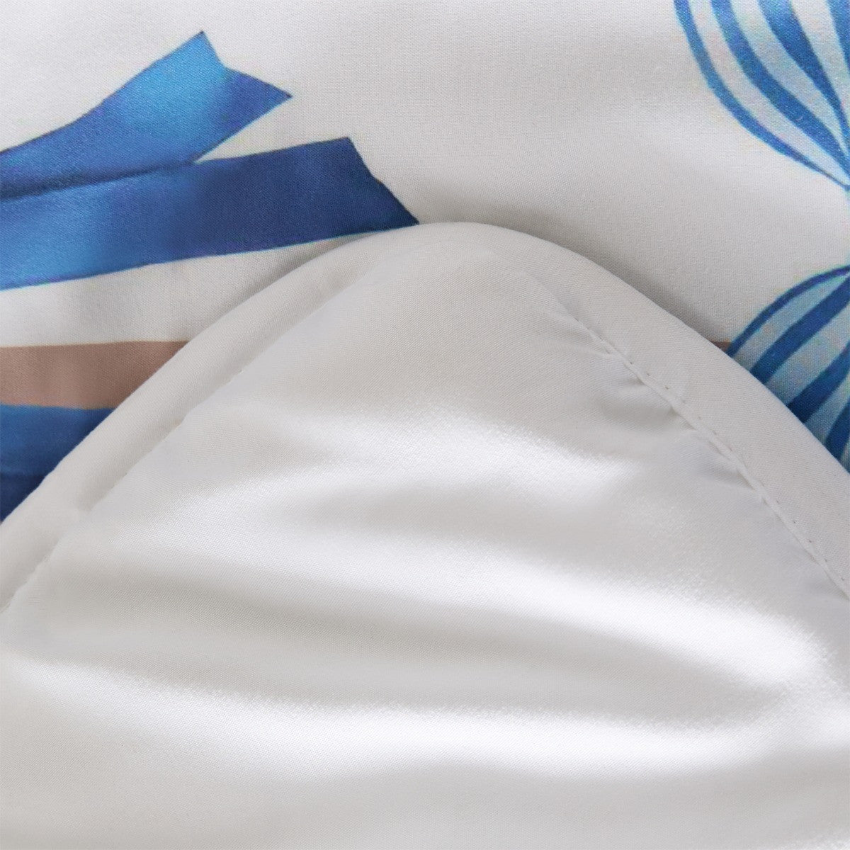 Multi Bow Stripe Coverless 10.5 Tog Duvet Set - Natural/White 🇬🇧