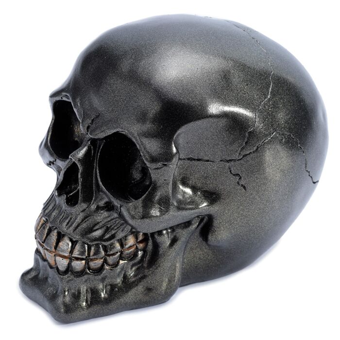 Gothic Metallic Black Skull Ornament 🇬🇧