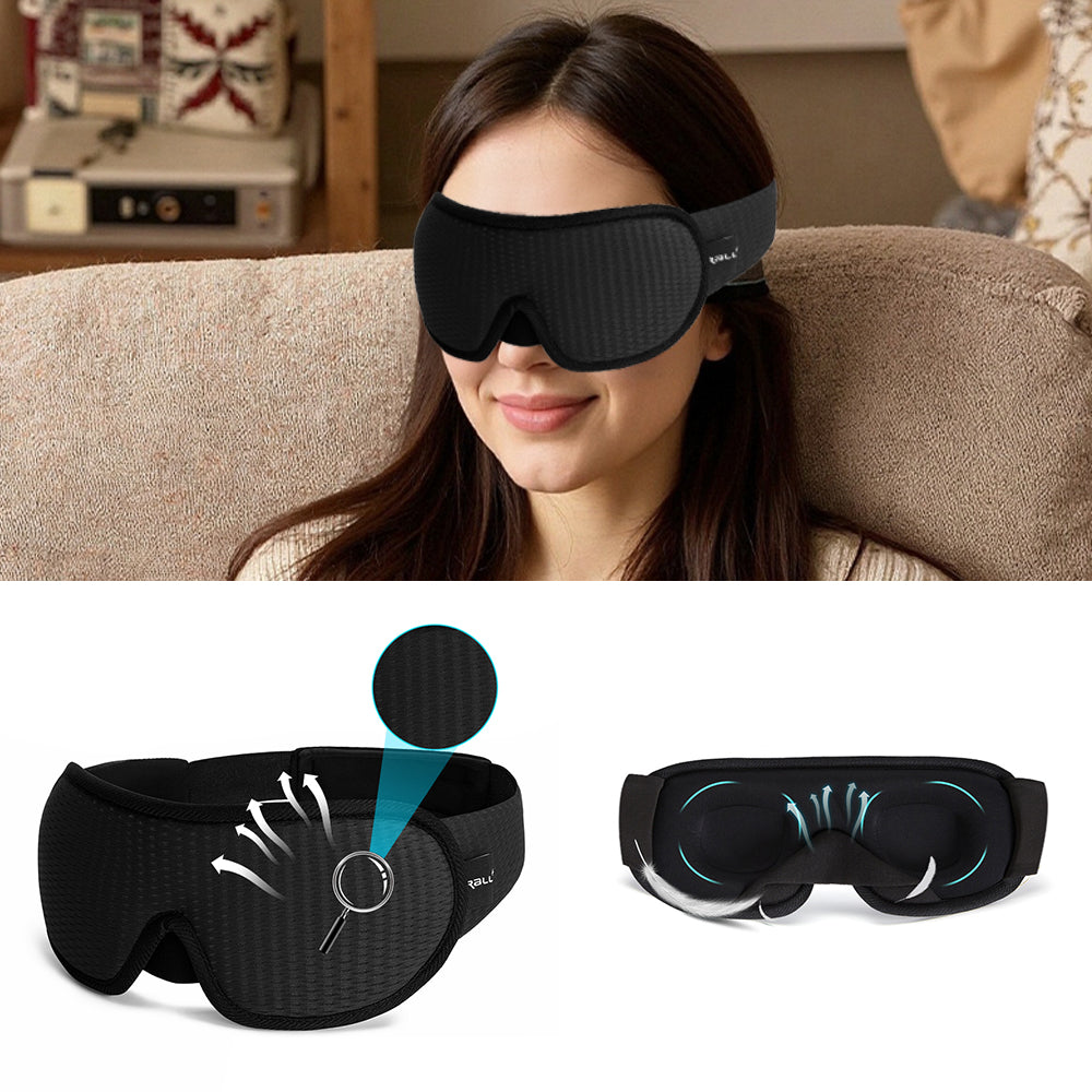 3D Sleeping Eye Mask Blocking Light Breathable Soft Padded Mask Cover Eyepatch 🇬🇧