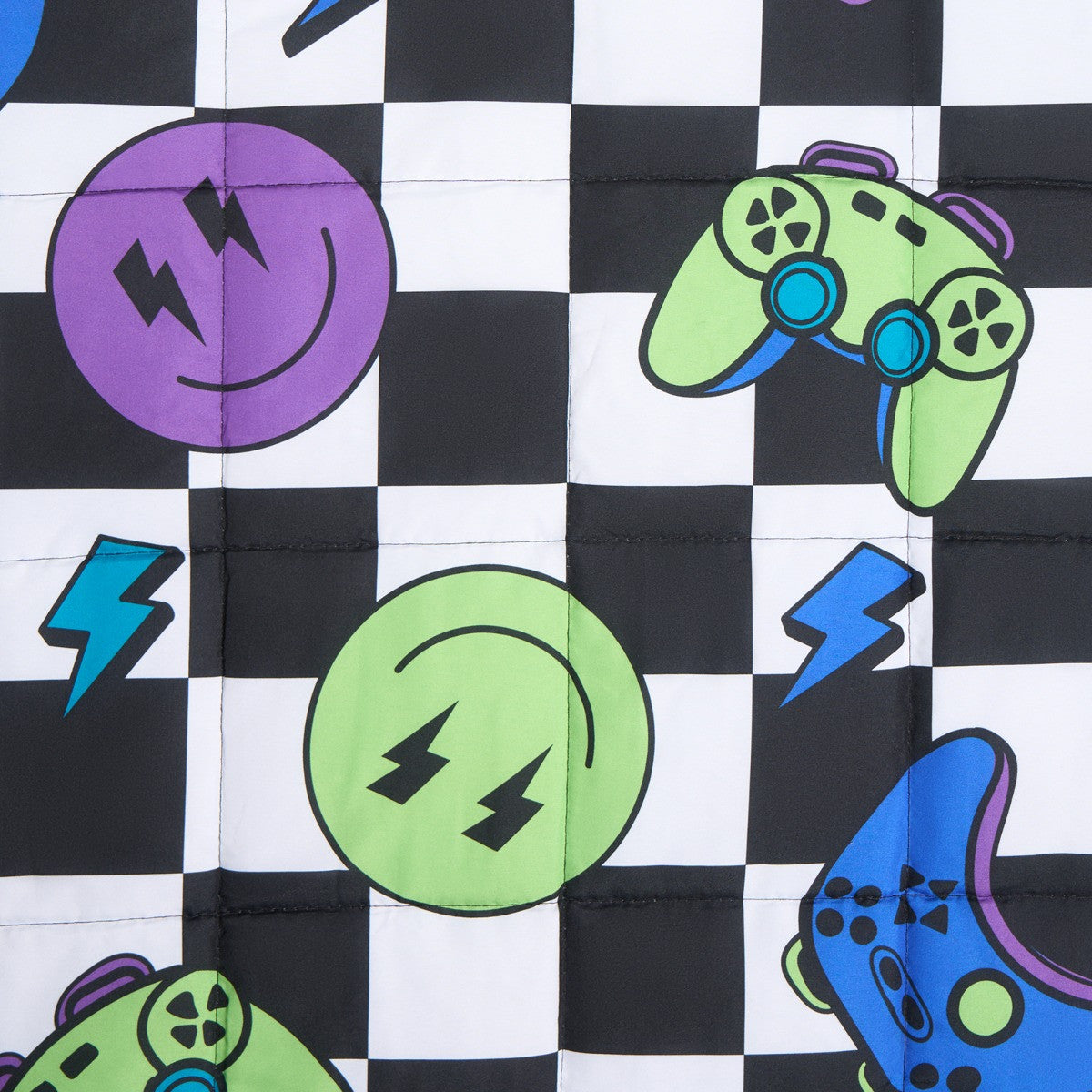Kids Gaming Checkerboard Print Weighted Blanket, Multi - 3kg 🇬🇧