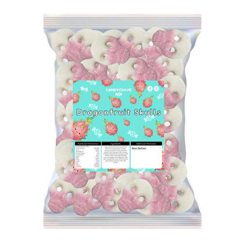 Candycrave Vegan Fizzy Dragonfruit Skulls 2kg 🇬🇧