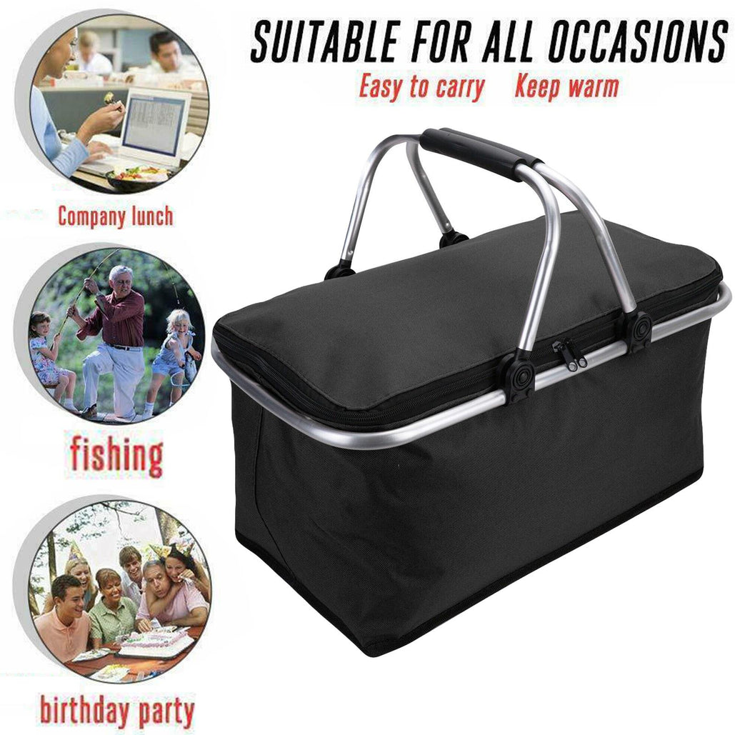 Folding Insulated Cooler Picnic Basket - 30 Litres 🇬🇧