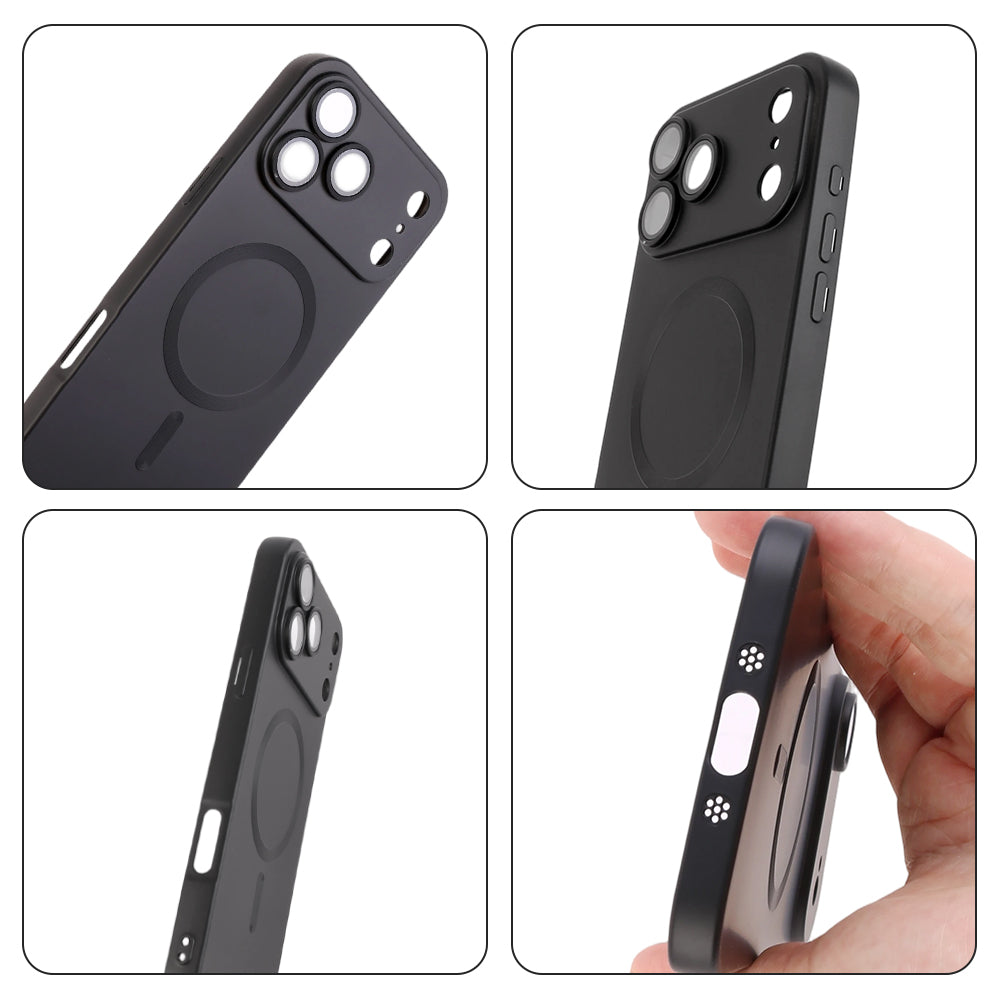 iPhone 17 Pro Max Case Shockproof Magnetic Silicone Case for Apple-Black 🇬🇧