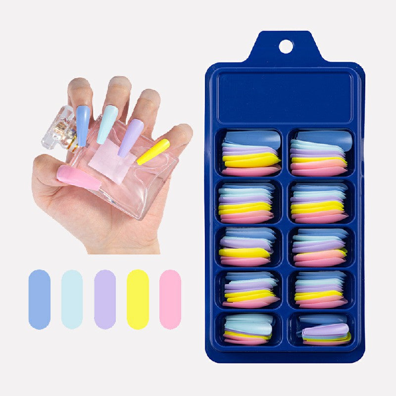 Long Fake Nails Acrylic Artificial False Nail Tips Stick on Full Nail 100 pcs - Combination A 🇬🇧