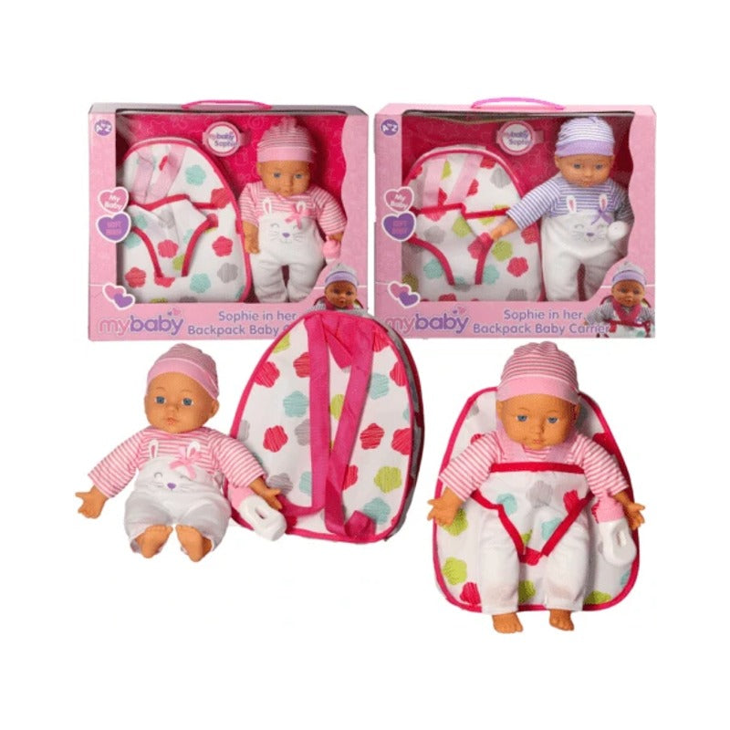 My Baby Sophie Baby with Backpack Car Seat Doll Set 🇬🇧