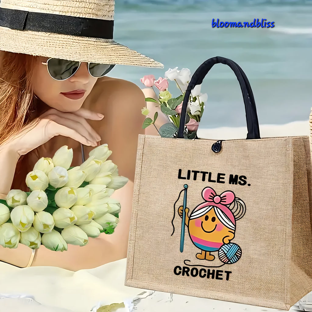 Vintage Knit crochet tote bag   🇬🇧