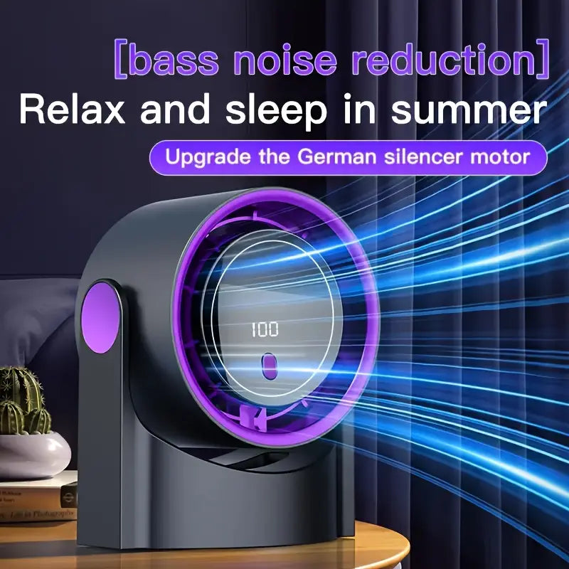 100 speed adjustable high speed turbine fan digital display rechargeable USB Fan - wall mountable 🇨🇳